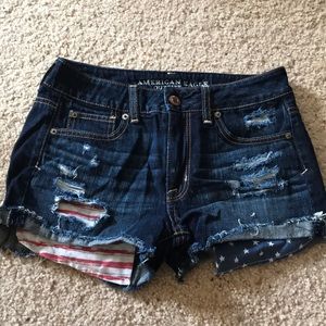 AE American flag shorts